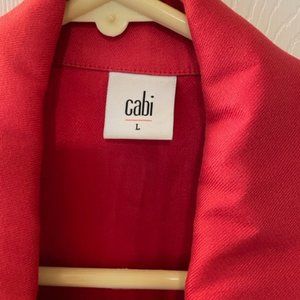 Cabi 5472 -  Large Linen Blend Red Valentine Jacket -  Button Front Blazer